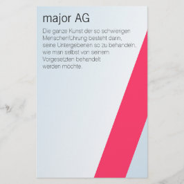 Kartenhaus | Nicht übertragbare Geschäftsbedingung Flyer