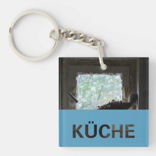 Kartenhaus Ungewöhnliche Geschäftsausstattung Schlüsselanhänger