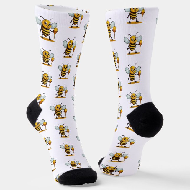 Kartenhonigbiene Socken (Gewinkelt)