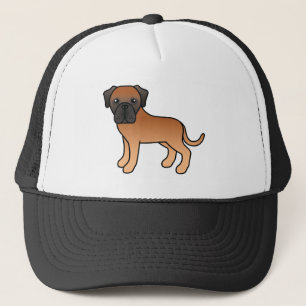Kartenhund Altenglischer Mastiff in Aprikosenmante Truckerkappe