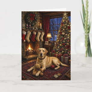 Kartenhund Buddy, der gelbe Labrador Retriever Karte