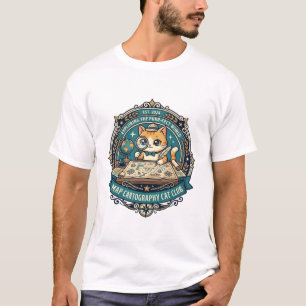 Kartenkartografie Katze Lustiges Katzenliebhaber-D T-Shirt