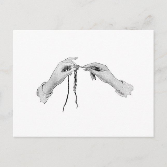 Kartenketten Vintage Hände Postkarte (Vorderseite)