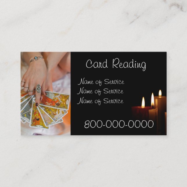 Kartenleseservice, Tarot, wählen Visitenkarte (Vorderseite)