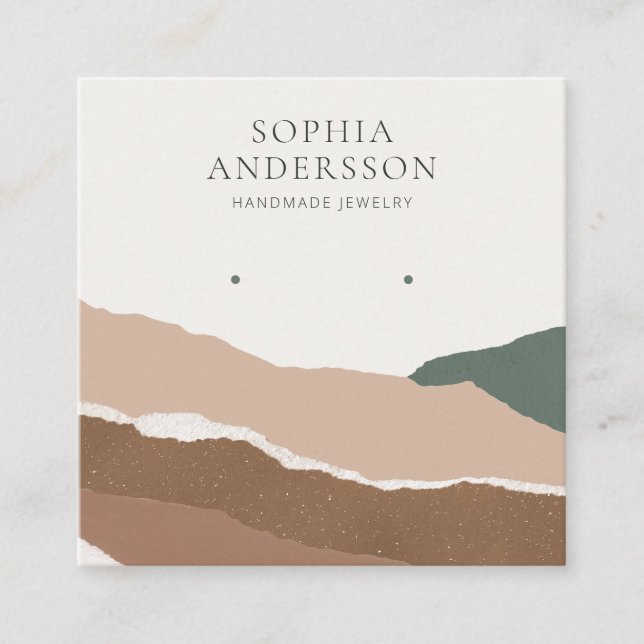 Kartenmaterial für abstrakte Landschaft einfügen Quadratische Visitenkarte (Vorderseite)