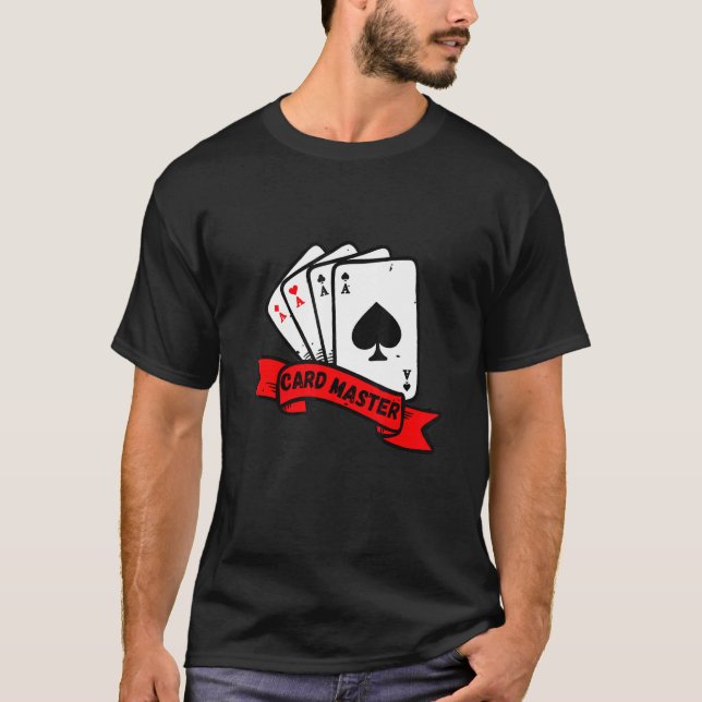 Kartenmeister - Poker Karten spielen Rummy Blackja T-Shirt (Vorderseite)