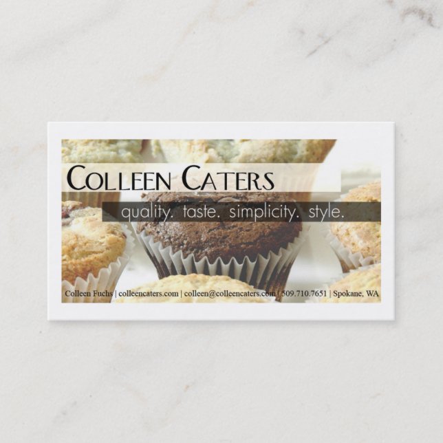 Kartenmuffin Visitenkarte (Vorderseite)