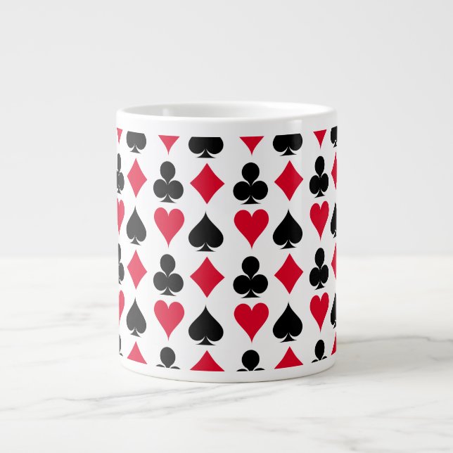 Kartenmuster anzeigen Jumbo-Tasse (Vorderseite)