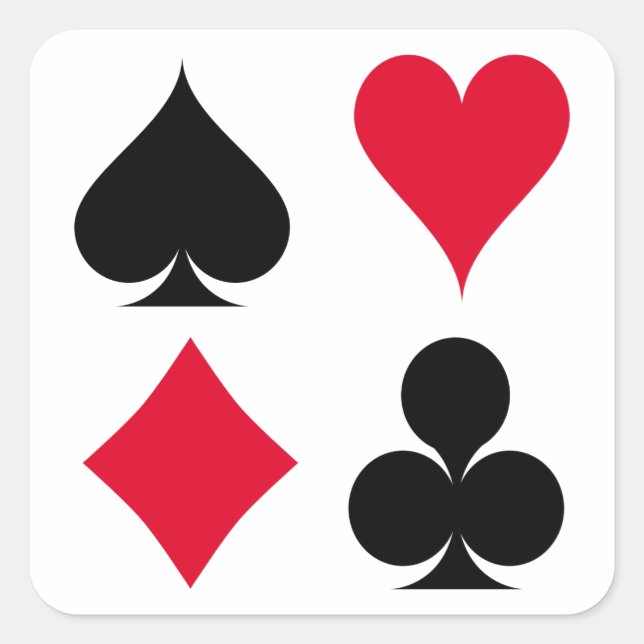 Kartenmuster anzeigen quadratischer aufkleber (Vorderseite)