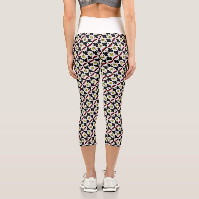 Kartenmuster Capri Leggings (Rückseite)