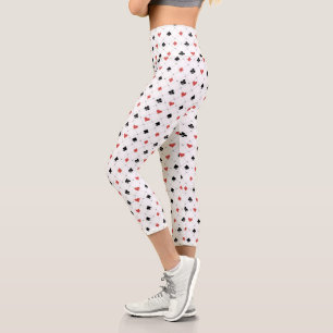 Kartenmuster Capri Leggings