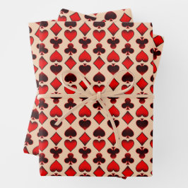 Kartenmuster Geschenkpapier Set