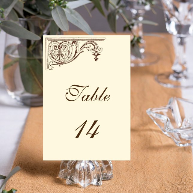 Kartennummer Hochzeiten Vintag Tischnummer (Von Creator hochgeladen)