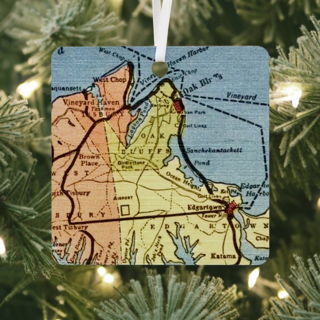 Kartenornament Martha's Vineyard Ornament Aus Metall (InSitu)