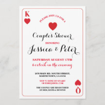 Kartenpaare King Queen Las Vegas Einladung