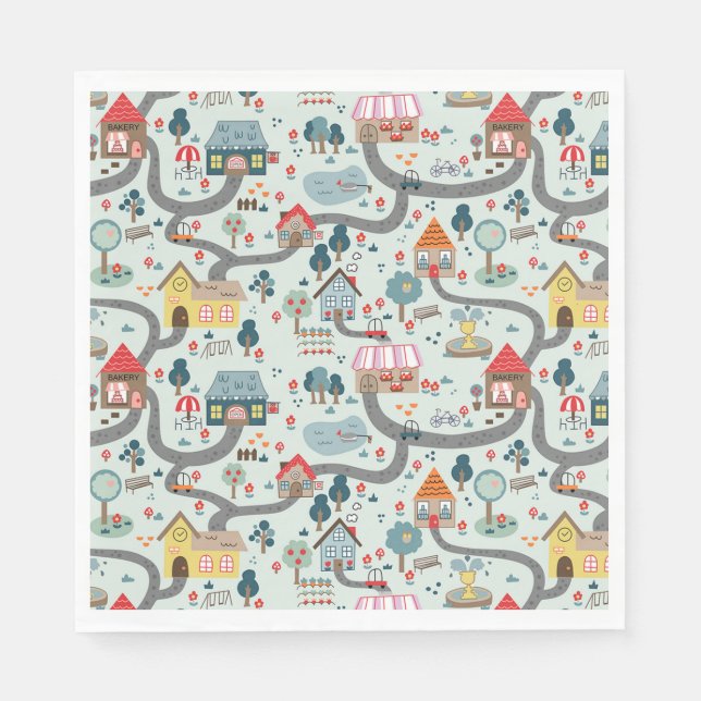 Kartenpapier Napkins Serviette (Vorderseite)