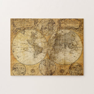 Kartenpuzzle des Kontinents der alten Welt aus dem Puzzle