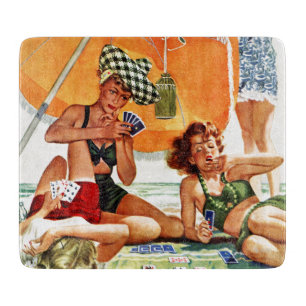 Kartenspiel am Strand von Alex Ross Schneidebrett