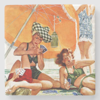 Kartenspiel am Strand von Alex Ross