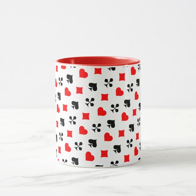 Kartenspiel Anzug Poker oder Kartenspiel Tasse (Zentrum)