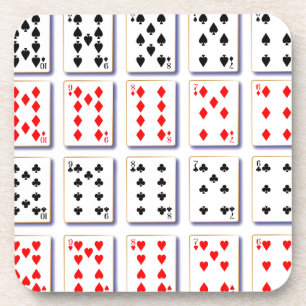 Kartenspiel auf Weiß Getränkeuntersetzer