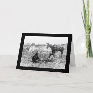 Kartenspiel Cowboy und Indianer 1915 Karte