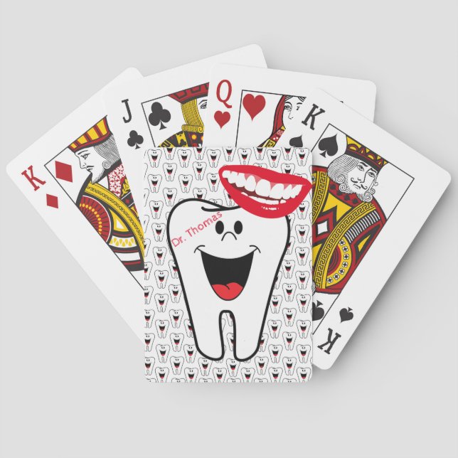 Kartenspiel Deck Teeth Tooth lächelt Zahnarzt Spielkarten (Rückseite)