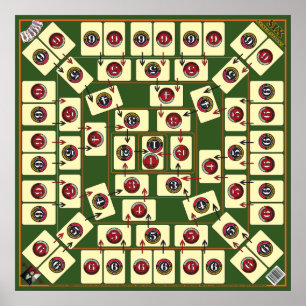 Kartenspiel der sechs Generationen - Genealogische Poster