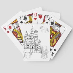 Kartenspiel-Farbgebung Schloss Spielkarten