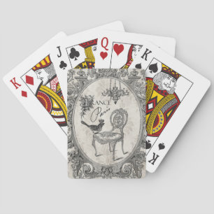Kartenspiel für Vintage französische Stühle Spielkarten