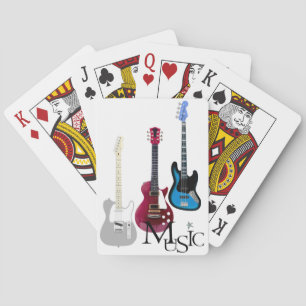 Kartenspiel "Gitarren und Musik" Spielkarten