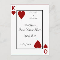 Kartenspiel King/Queen Table-Platzkarten