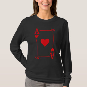 Kartenspiel-Kostüm - Ace-Herzkarte - Ace-Karte T-Shirt