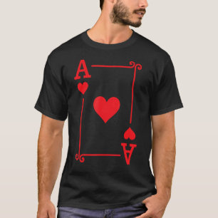 Kartenspiel-Kostüm - Ace-Herzkarte - Ace-Karte T-Shirt