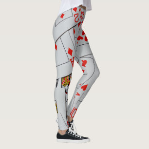 Kartenspiel, Ladys Full Print Leggings