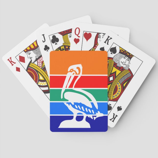 Kartenspiel mit der Flagge von St. Petersburg Spielkarten (Rückseite)