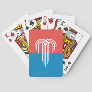 Kartenspiel mit Flagge von Kansas City, USA Spielkarten