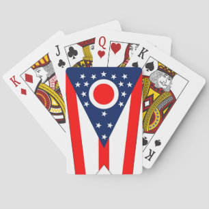 Kartenspiel mit Flagge von Ohio, USA Spielkarten