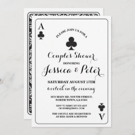 Kartenspiel oder King Queen Las Vegas Clubs Einladung