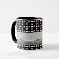 Kartenspiel, Poker, Tischkarten Tasse