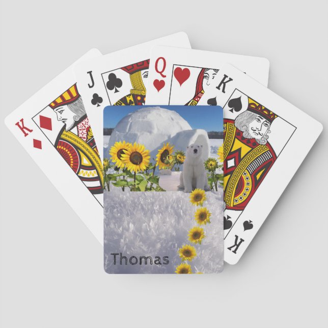 Kartenspiel Polar Bears Sonnenblume Spielkarten (Rückseite)