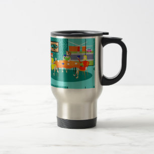 Kartenspiel-Reise-Tasse der Retro Frauen Reisebecher