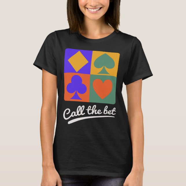 Kartenspiele anrufen T-Shirt (Vorderseite)