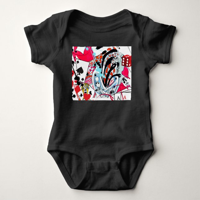 Kartenspiele Baby Strampler (Vorderseite)