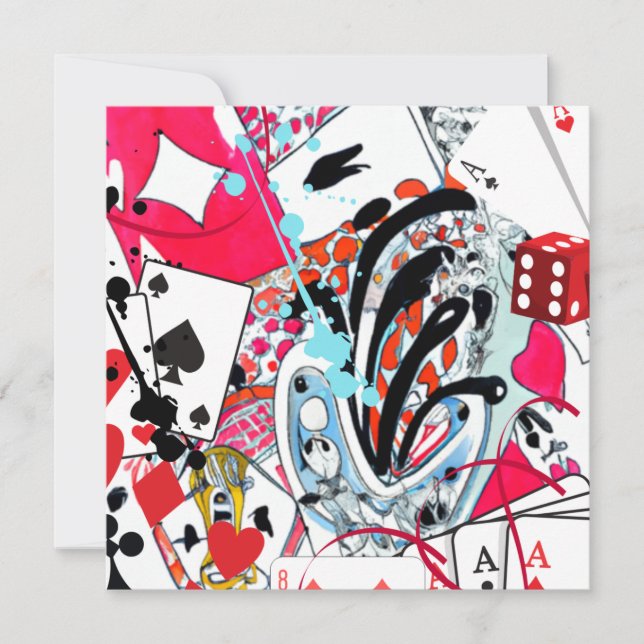 Kartenspiele Feiertagskarte (Vorderseite)