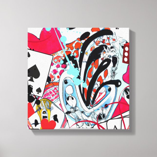 Kartenspiele Leinwanddruck (Vorderseite)