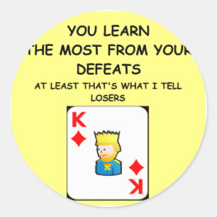 Kartenspiele Runder Aufkleber