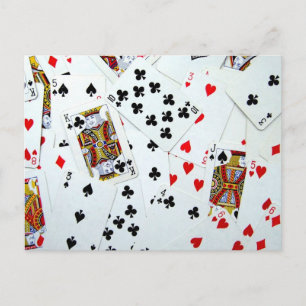 Kartenspiele spielen postkarte