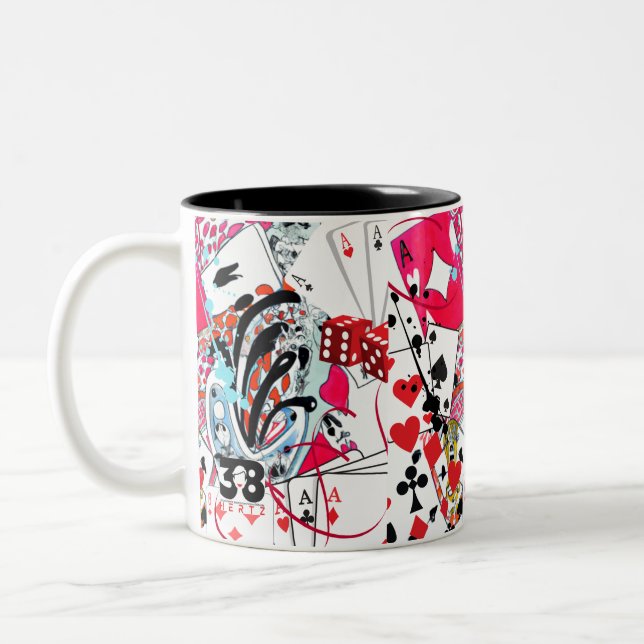 Kartenspiele Zweifarbige Tasse (Links)