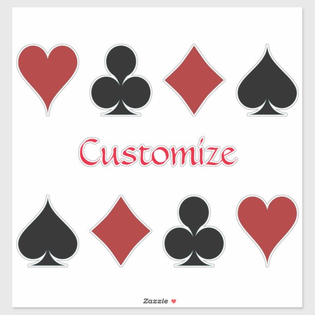 Kartenspielen Anzug Thunder_Cove Aufkleber (Blatt)